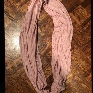 Pink lace infinity scarf